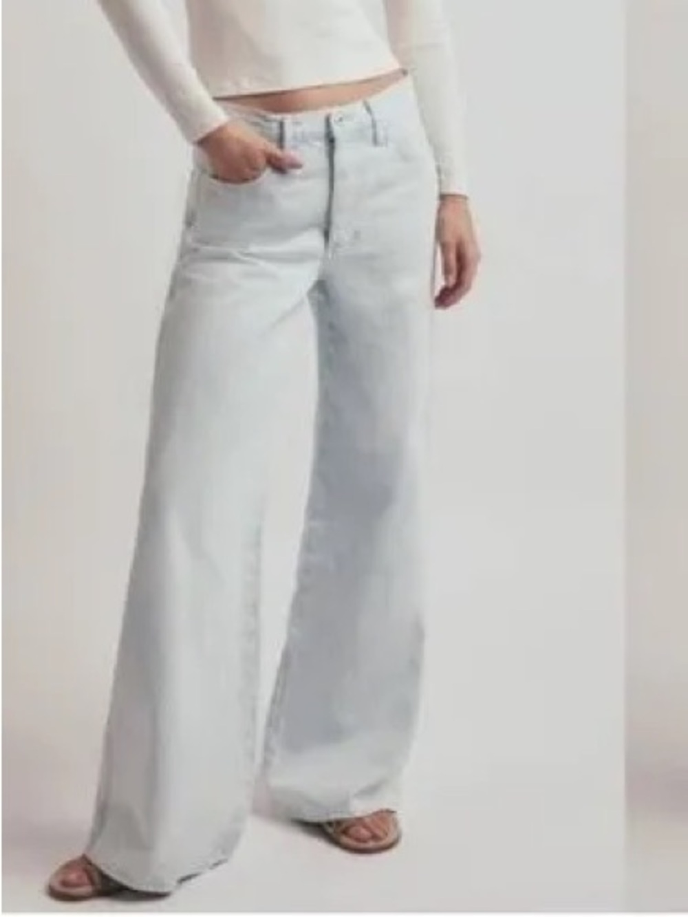 favorite daughter ollie ultimate baggy wide leg blue bird jeans Sz 29